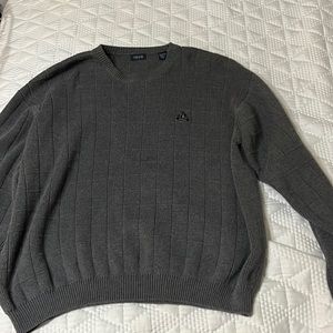 Men’s Dark Grey V-Neck Sweater
